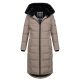 Navahoo Knuddelfee Damen lange Winterjacke Taupe Grey Größe XS - Gr. 34
