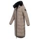 Navahoo Knuddelfee Damen lange Winterjacke Taupe Grey Größe XS - Gr. 34