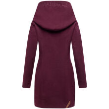 Marikoo Maikoo Damen Mantel mit Kapuze Trenchcoat Jacke Wine Gr&ouml;&szlig;e S - Gr. 36