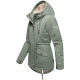 Marikoo Manolya Damen Herbst Winter Jacke mit Teddyfell innen Smokey Mint Gr&ouml;&szlig;e L - Gr. 40