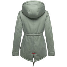 Marikoo Manolya Damen Herbst Winter Jacke mit Teddyfell innen Smokey Mint Gr&ouml;&szlig;e XL - Gr. 42