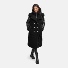 Navahoo Kuscheltraum Damen Winter Teddyfell Mantel Schwarz Gr&ouml;&szlig;e L - Gr. 40