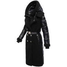 Navahoo Kuscheltraum Damen Winter Teddyfell Mantel Schwarz Gr&ouml;&szlig;e L - Gr. 40