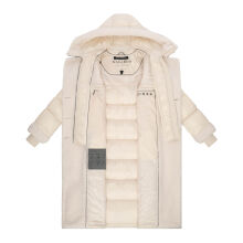 Navahoo Kuscheltraum Damen Winter Teddyfell Mantel Offwhite Gr&ouml;&szlig;e L - Gr. 40