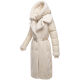 Navahoo Kuscheltraum Damen Winter Teddyfell Mantel Offwhite Gr&ouml;&szlig;e XXL - Gr. 44