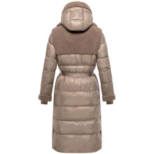 Navahoo Kuscheltraum Damen Winter Teddyfell Mantel Taupe Grey Größe M - Gr. 38