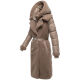 Navahoo Kuscheltraum Damen Winter Teddyfell Mantel Taupe Grey Größe M - Gr. 38