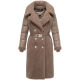 Navahoo Kuscheltraum Damen Winter Teddyfell Mantel Taupe Grey Größe M - Gr. 38
