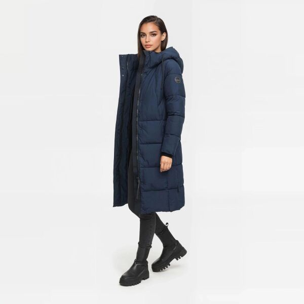 Marikoo Tabiaa Damen Winter Steppmantel Navy Größe XS - Gr. 34