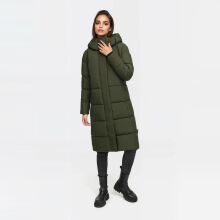 Marikoo Tabiaa Damen Winter Steppmantel Dark Olive Größe S - Gr. 36