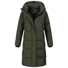 Marikoo Tabiaa Damen Winter Steppmantel Dark Olive Größe S - Gr. 36