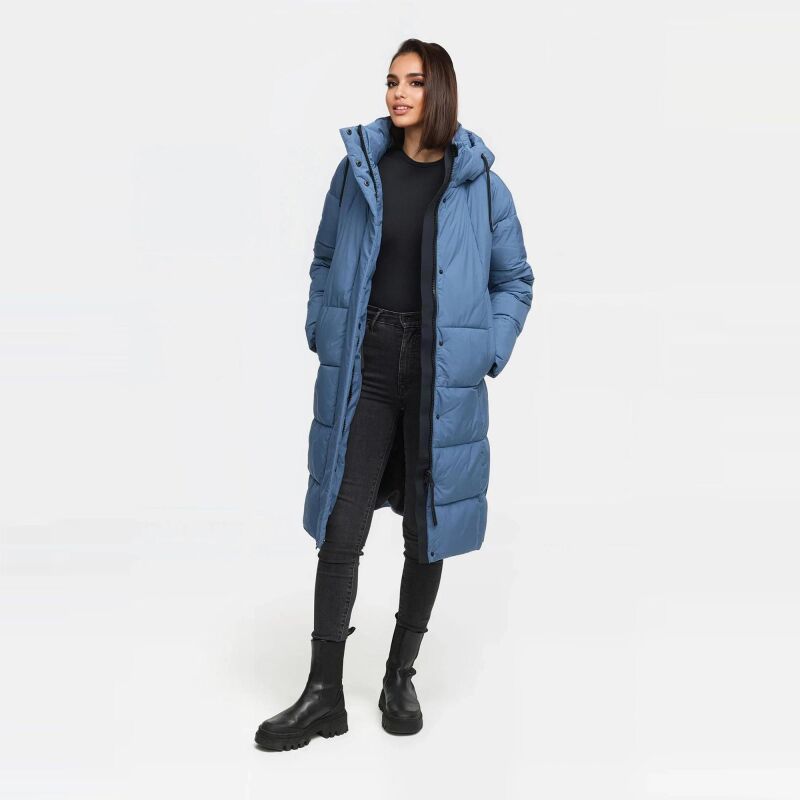 Marikoo Tabiaa Damen Winter Steppmantel Dusty Blue Gr&ouml;&szlig;e XS - Gr. 34