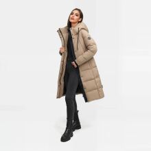 Marikoo Tabiaa Damen Winter Steppmantel Taupe Grey Größe XS - Gr. 34