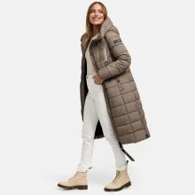 Navahoo Mondmaedchen Damen Winter Steppmantel Stone Brown Größe S - Gr. 36