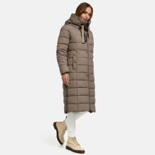 Navahoo Mondmaedchen Damen Winter Steppmantel Stone Brown Größe S - Gr. 36