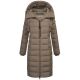 Navahoo Mondmaedchen Damen Winter Steppmantel Stone Brown Größe S - Gr. 36