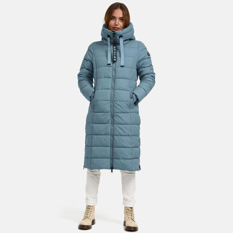 Navahoo Mondmaedchen Damen Winter Steppmantel Powder Blue Größe S - Gr. 36