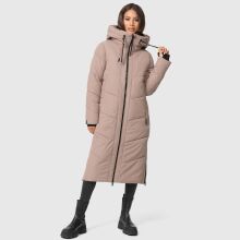 Marikoo Nadaree lange Damen Winter Steppjacke Taupe Grey Gr&ouml;&szlig;e XXXL - Gr. 46