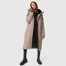 Marikoo Nadaree lange Damen Winter Steppjacke Taupe Grey Gr&ouml;&szlig;e XXXL - Gr. 46