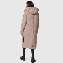 Marikoo Nadaree lange Damen Winter Steppjacke Taupe Grey Gr&ouml;&szlig;e XXXL - Gr. 46
