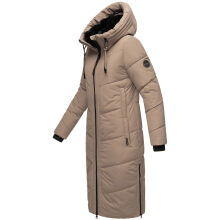 Marikoo Nadaree lange Damen Winter Steppjacke Taupe Grey Gr&ouml;&szlig;e XXXL - Gr. 46