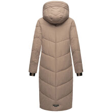 Marikoo Nadaree lange Damen Winter Steppjacke Taupe Grey Gr&ouml;&szlig;e XXXL - Gr. 46