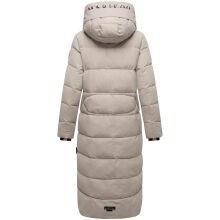 Marikoo Nadeshikoo Damen lange Winter Steppjacke Light Taupe Gr&ouml;&szlig;e XS - Gr. 34