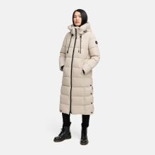 Marikoo Nadeshikoo Damen lange Winter Steppjacke Light Taupe Gr&ouml;&szlig;e M - Gr. 38