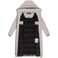 Marikoo Nadeshikoo Damen lange Winter Steppjacke Light Taupe Gr&ouml;&szlig;e L - Gr. 40