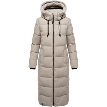 Marikoo Nadeshikoo Damen lange Winter Steppjacke Light Taupe Gr&ouml;&szlig;e XXL - Gr. 44