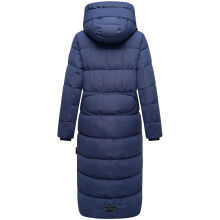 Marikoo Nadeshikoo Damen lange Winter Steppjacke Blue Violet Gr&ouml;&szlig;e XS - Gr. 34
