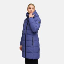 Marikoo Natsukoo Damen Winter Steppjacke lang Blue Violet Gr&ouml;&szlig;e XXXL - Gr. 46