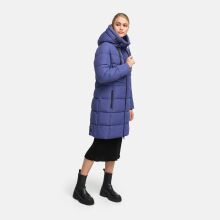 Marikoo Natsukoo Damen Winter Steppjacke lang Blue Violet Gr&ouml;&szlig;e XXXL - Gr. 46