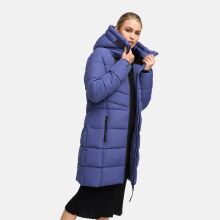Marikoo Natsukoo Damen Winter Steppjacke lang Blue Violet Gr&ouml;&szlig;e XXXL - Gr. 46