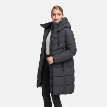 Marikoo Natsukoo Damen Winter Steppjacke lang Anthrazit Größe M - Gr. 38
