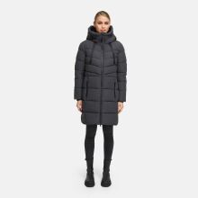Marikoo Natsukoo Damen Winter Steppjacke lang Anthrazit Größe L - Gr. 40