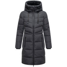 Marikoo Natsukoo Damen Winter Steppjacke lang Anthrazit Größe L - Gr. 40