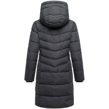 Marikoo Natsukoo Damen Winter Steppjacke lang Anthrazit Größe L - Gr. 40