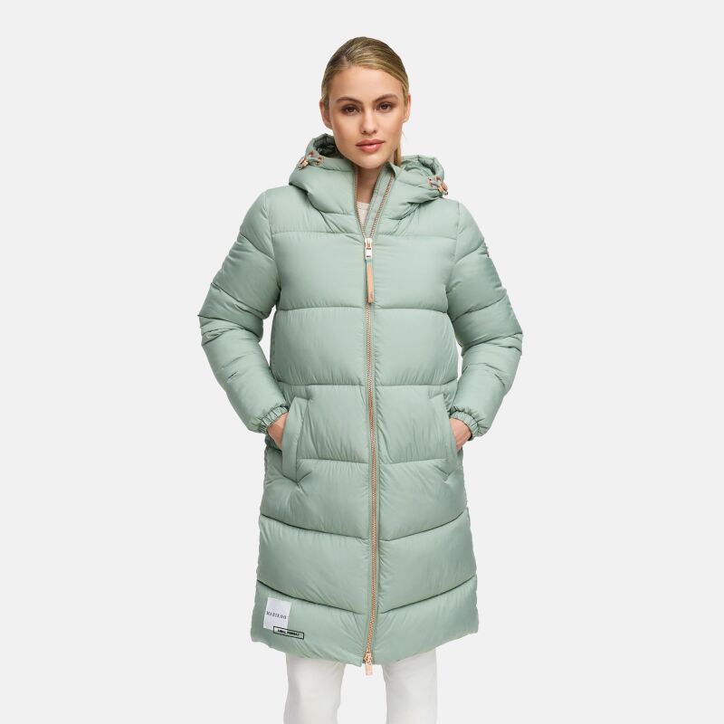 Marikoo Nomadiaa lange Damen Winterjacke Smokey Mint Größe S - Gr. 36