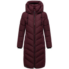 Navahoo Sahnekatzi Damen lange Winter Steppjacke Wine Gr&ouml;&szlig;e XS - Gr. 34