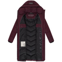 Navahoo Sahnekatzi Damen lange Winter Steppjacke Wine Gr&ouml;&szlig;e M - Gr. 38