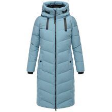 Navahoo Schmatzibaer lange Damen Winter Steppjacke Powder Blue Größe XS - Gr. 34