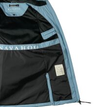 Navahoo Schmatzibaer lange Damen Winter Steppjacke Powder Blue Größe S - Gr. 36