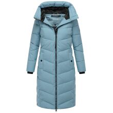 Navahoo Schmatzibaer lange Damen Winter Steppjacke Powder Blue Gr&ouml;&szlig;e L - Gr. 40