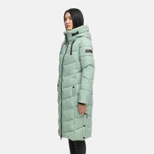Navahoo Schmatzibaer lange Damen Winter Steppjacke Smokey Mint Größe M - Gr. 38