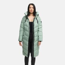Navahoo Schmatzibaer lange Damen Winter Steppjacke Smokey Mint Größe L - Gr. 40