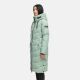 Navahoo Schmatzibaer lange Damen Winter Steppjacke Smokey Mint Größe L - Gr. 40
