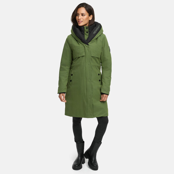 Navahoo Snowelf warme Damen Winterjacke Pine Olive Größe S - Gr. 36
