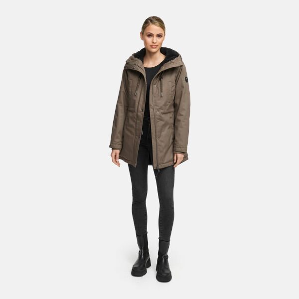 Navahoo Winterfunke Damen Winterjacke Stone Brown Größe XXXL - Gr. 46