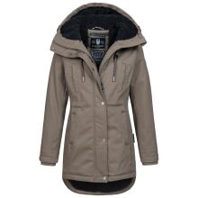 Navahoo Winterfunke Damen Winterjacke Stone Brown Größe XXXL - Gr. 46